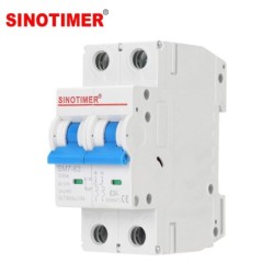 Siguranță automată DC bipolară SINOTIMER SM7-63, 63A, 1000V DC, 10kA, pentru sisteme fotovoltaice, montaj pe șină DIN